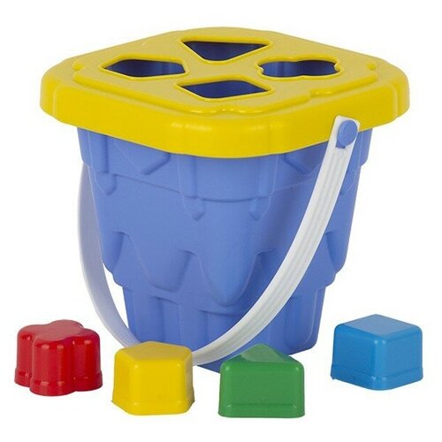 Логическая игрушка Ведро дет.Башня с крышкой 4 фигуры У877 /25/