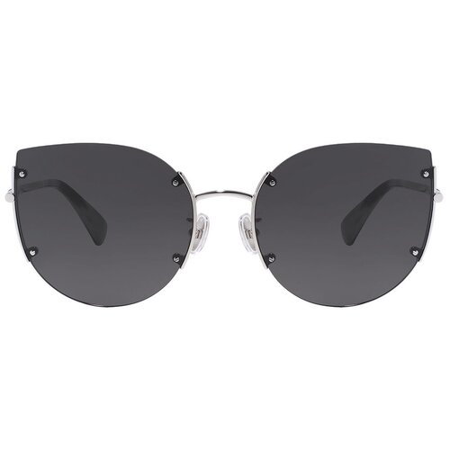 фото Солнцезащитные очки max mara 0017-d 16a, круглые, оправа: металл, с защитой от уф, для женщин, серебряный