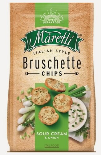 Изображение товара Брускетты Maretti со вкусом Сметаны и лука 70 г