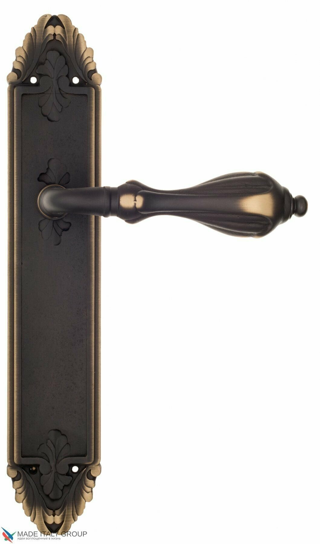 Дверная ручка Venezia "ANAFESTO" WC-4 на планке PL90 темная бронза