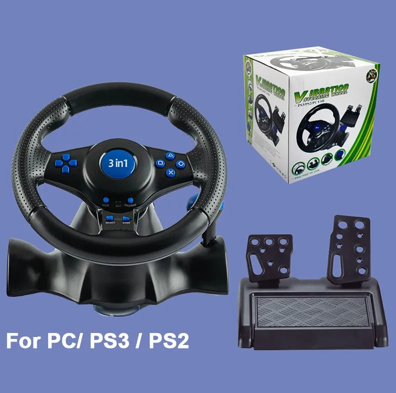 Игровой руль с педалями для ПК PS3/PS2/PS USB