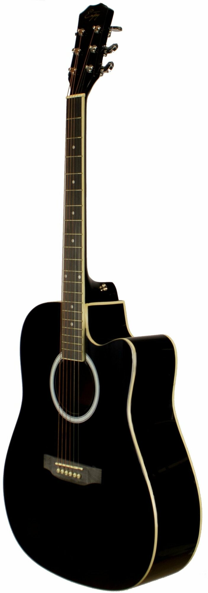 ENJOY E-41-DDL BK/GL Акустическая гитара, полноразмерная, черная, глянцевая