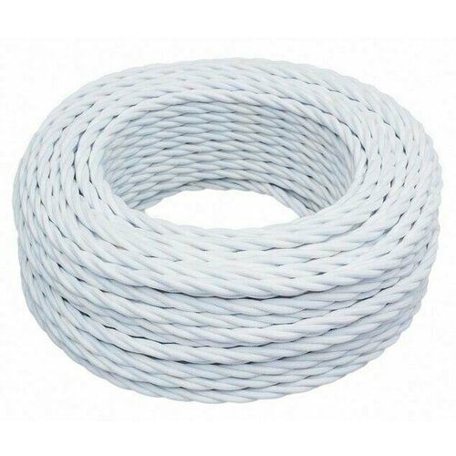 Ретро витой провод 3х25 Bironi цвет белый 50м 7387₽