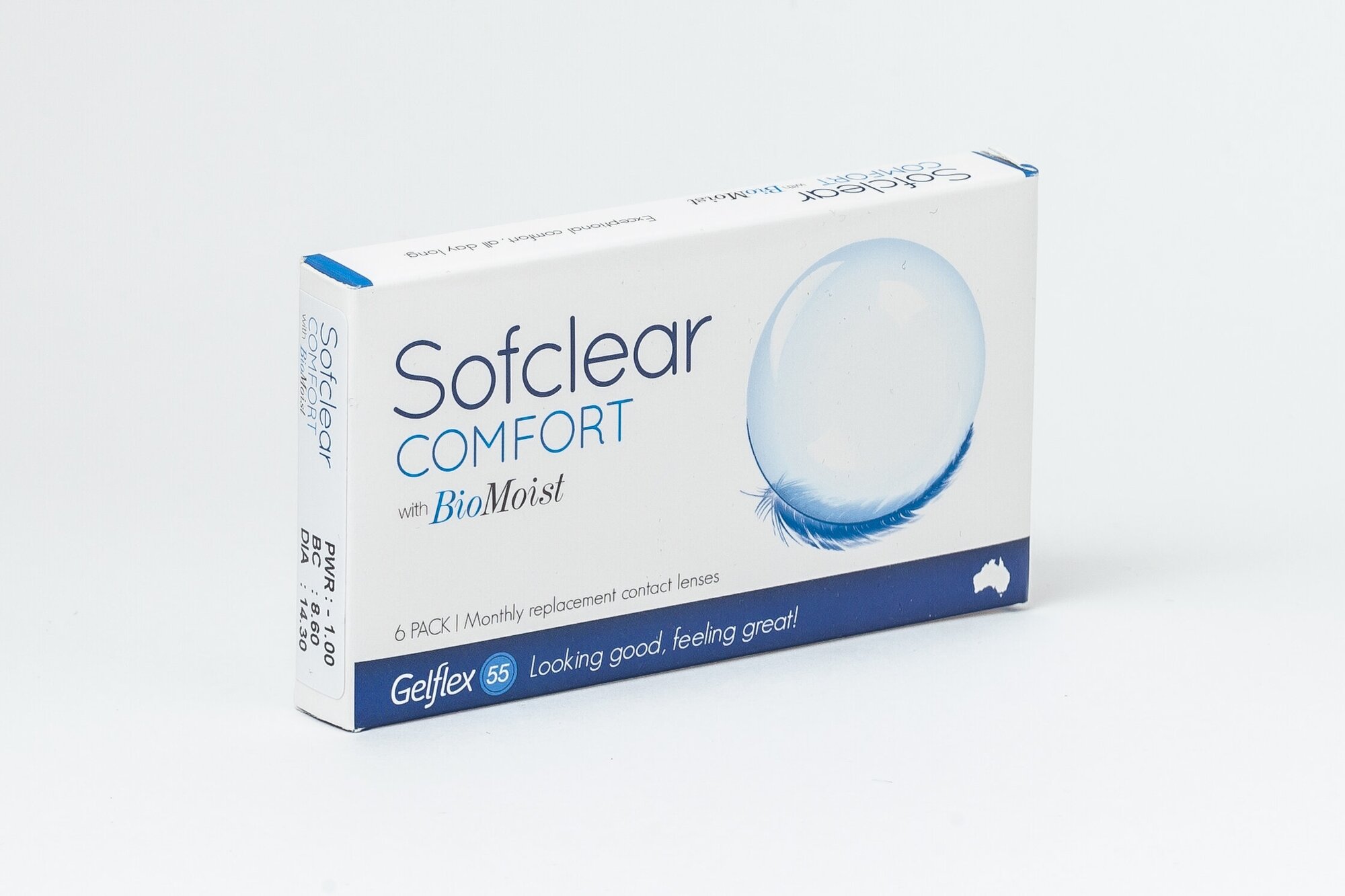 Gelflex Контактные линзы Sofclear Comfort with BioMoist, 6 шт, -0.75 / 8.6 / Ежемесячные