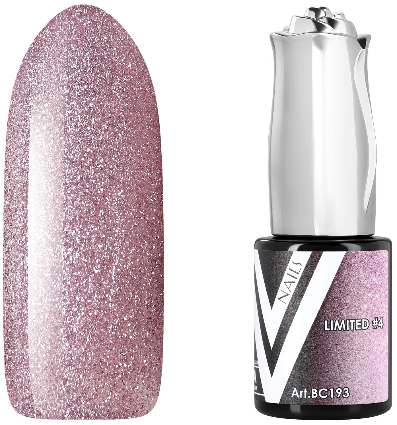 База для гель-лака Vogue Nails светоотражающая с блестками основа для ногтей розовая 10 мл