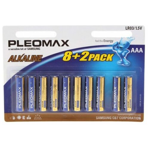 Samsung Pleomax Батарейки Samsung Pleomax AAA 10 шт LR03-8+2BL