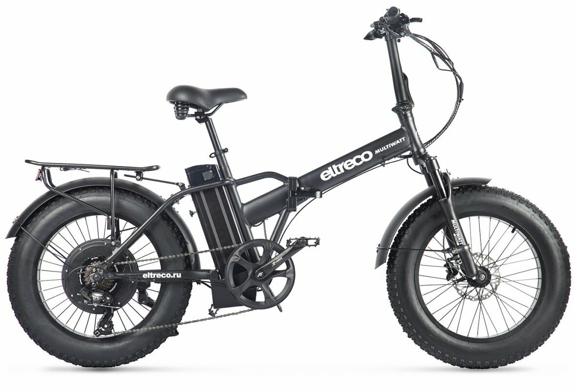 Складной Электровелосипед MULTIWATT NEW, черный, 20 дюймов, до 50 км на одном пробеге