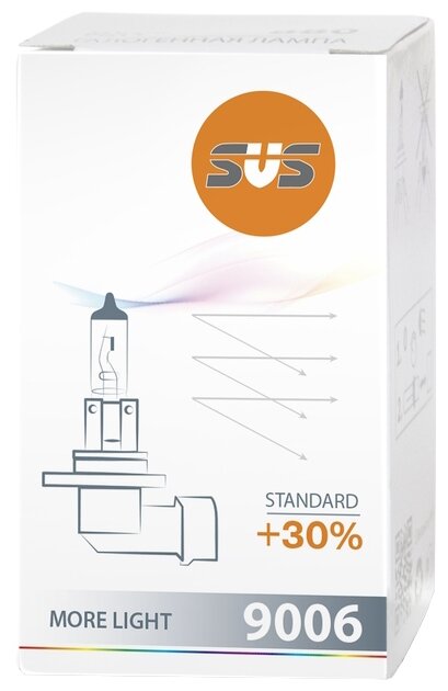 Лампа автомобильная галогенная SVS Standard +30% 12V HB4 55W 1 шт.