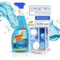 Mister DEZ Eco-Cleaning Средство для мытья стекол, зеркал и окон "Нитхинол", 500 мл