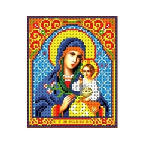 фото Набор богородица неувядаемый цвет бисер 13х16 каролинка кбин(ч) 5073