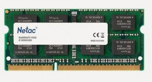 Изображение товара Оперативная память Netac DDR3L SO-DIMM 8Gb 1600MHz pc-12800 (NTBSD3N16SP-08)