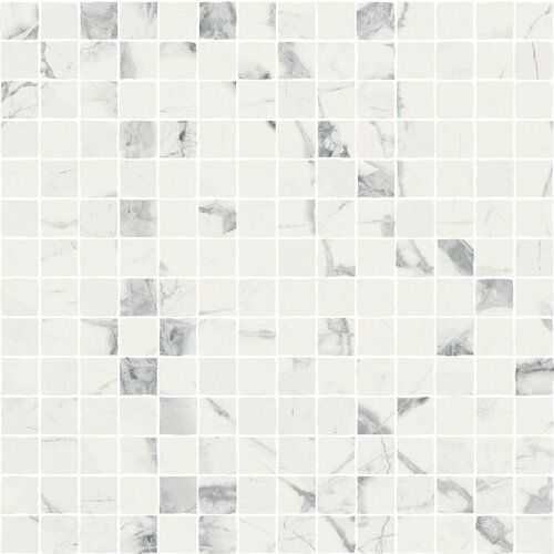 Плитка Италон Charme Deluxe Invisible White Mosaico Split Cer 30x30 620110000121 мрамор гладкая, глянцевая морозостойкая плитка италон charme evo statuario lux mosaico 3 5х3 5 29 2x29 2 610110000100 мрамор гладкая глянцевая морозостойкая