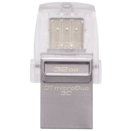 Флэш-диск USB 64Gb Kingston DataTraveler microDuo 3C, USB3.0/3.1 + Type-C серебристый