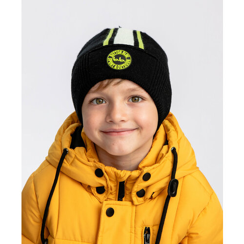 фото Шапка button blue, размер 52, черный