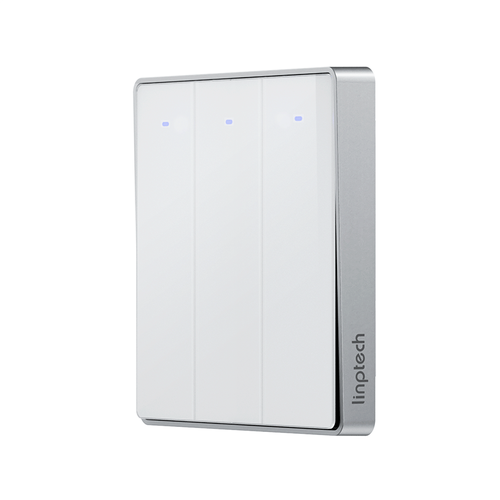 Умный беспроводной выключатель трехклавишный Xiaomi Linptech Glass Panel Smart Wireless Switch E1 Three Button White (KE1GBB MI) умный выключатель одноклавишный xiaomi linptech glass panel smart switch e1 single fire white qe1gsb w1 mi