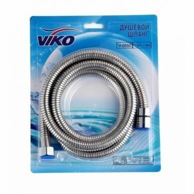 фото Шланг для душа растяг. VIKO 1,5-1.8м имп/имп (в уп-ке) VIKO V-0550