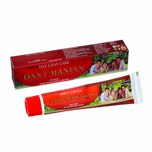 Зубная паста Дант Манджан Дэй Ту Дэй Кэр, 100 гр (комплект из 11 шт) аюрведическая зубная паста дэй ту дэй кэр красная 100 гр