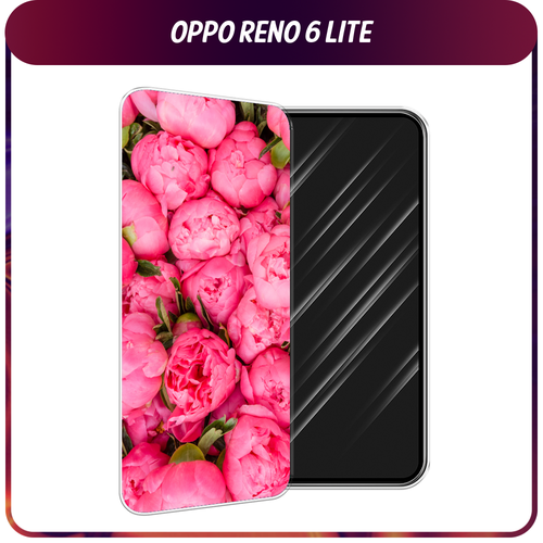 Силиконовый чехол на Oppo Reno 6 Lite / Оппо Рено 6 Лайт Прекрасные пионы силиконовый чехол на oppo reno 6 lite оппо рено 6 лайт розовые пионы