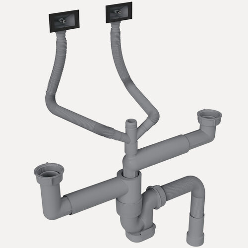 Изображение товара Сифон для двучашевой кухонной мойки Reflexion Part RX9002PT без выпуска