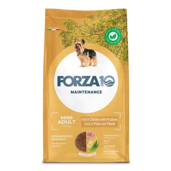 Корм сухой FORZA10 Maintenance Adult Mini Pollo для взрослых собак мелких пород с курицей и картофелем, 2 кг