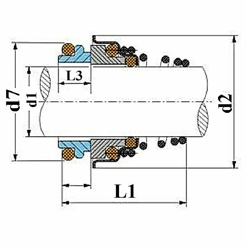 155-22 (35.4) торцевое уплотнение/уплотнитель торцевой для насоса, для насосной станции, для электродвигателя — фото 1