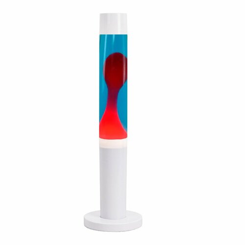 фото Лава-лампа pillar (new) красная/бирюзовая 43 см (белый корпус)