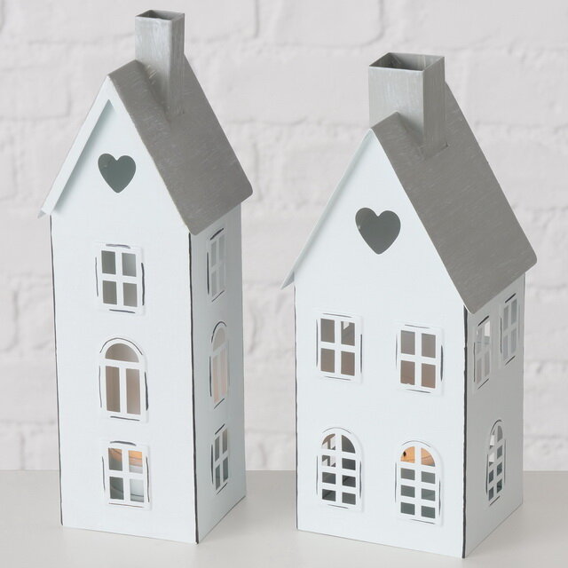 Набор декоративных подсвечников - домиков Newcastle 21-23 см 2 шт