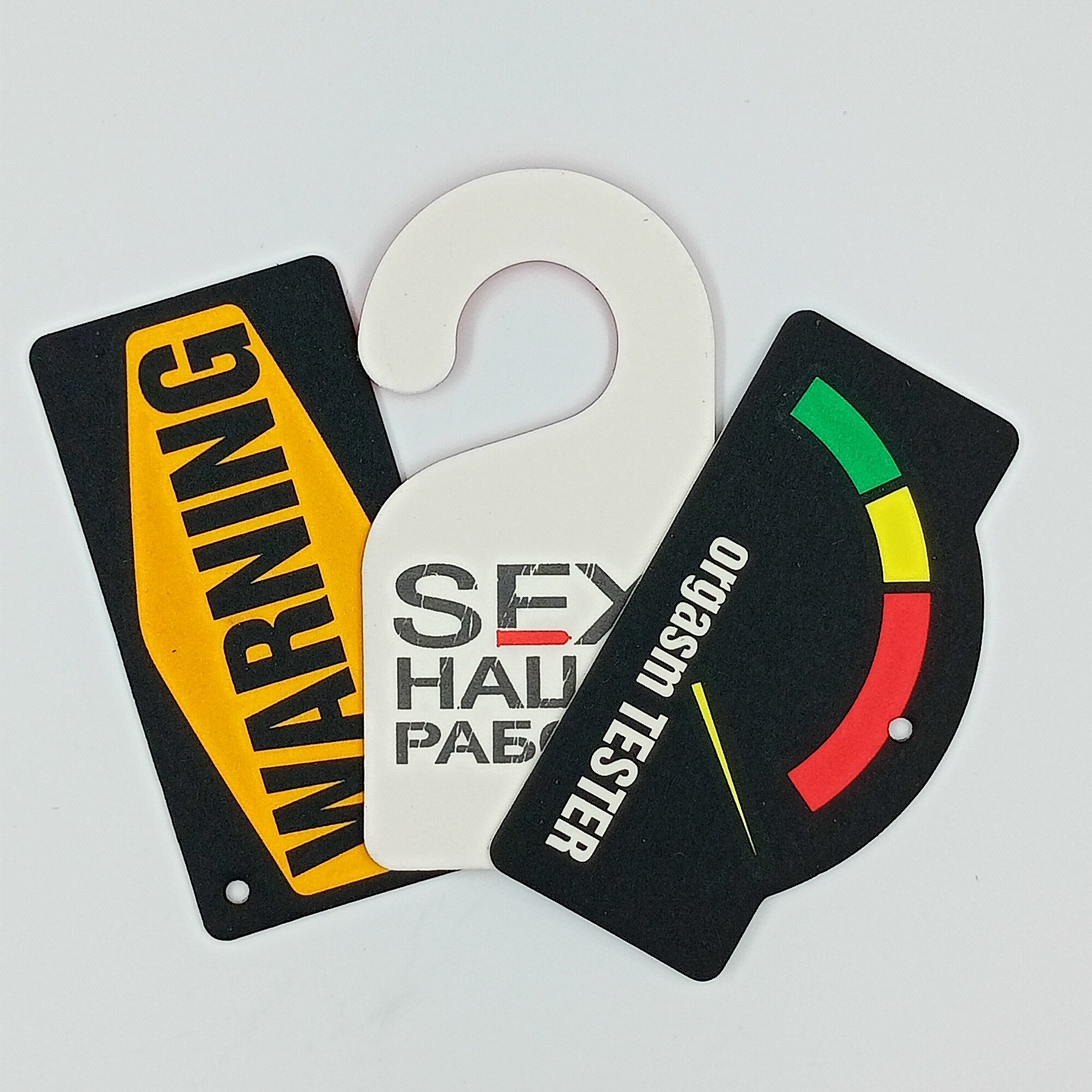 Ароматизатор для автомобиля CONTEX WARNING SEXOHOLIC +Sex Наша работа +ORGASM TESTER (микс из 3 шт) подвесной/картонный
