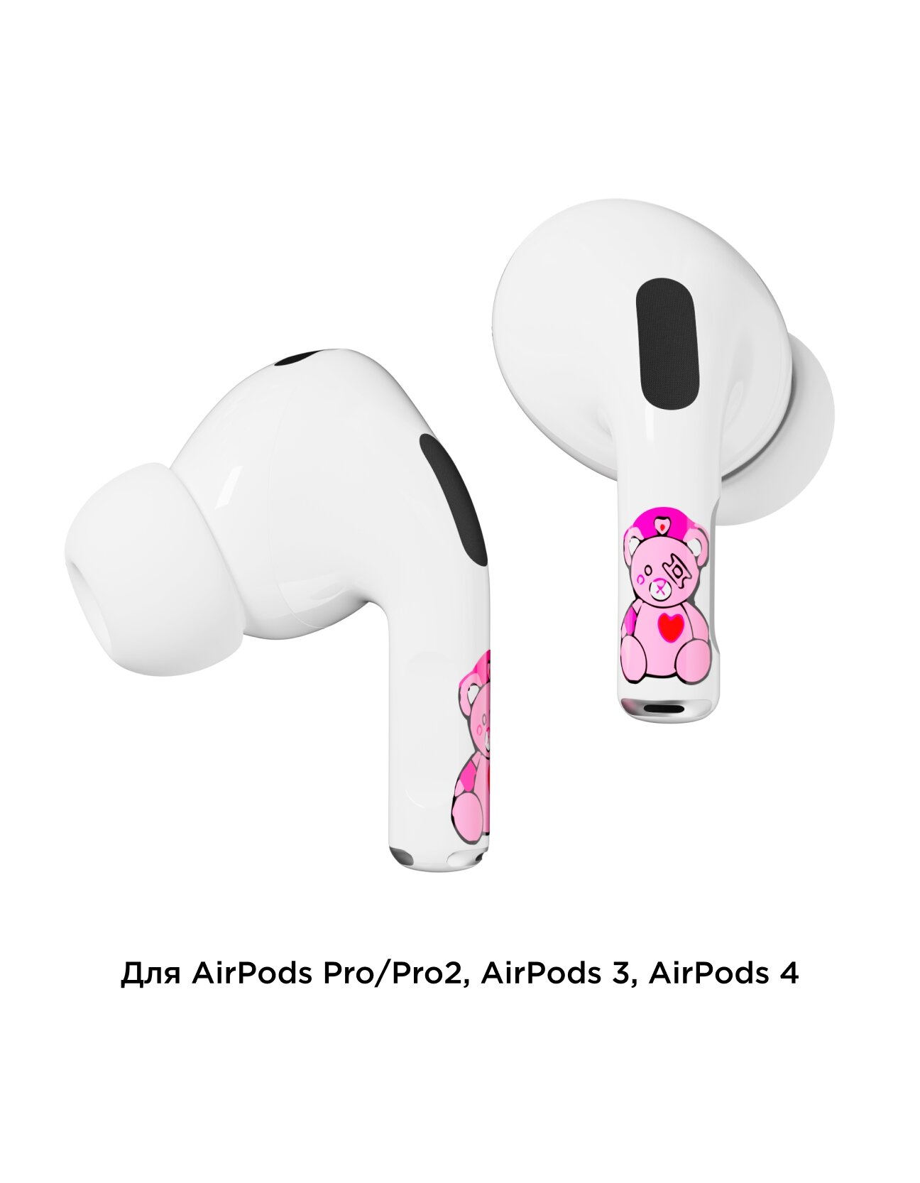 Наклейки для AirPods Pro/Pro2 Easy Art VLP, pink teddy