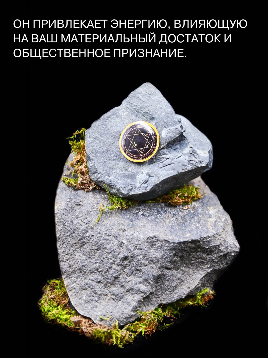 Амулет Gold Tree "Для карьерного роста", эпоксидная смола, ручная работа, чёрный — фото 1
