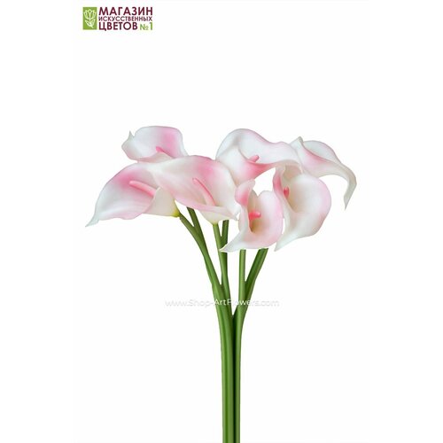 Искусственные цветы Каллы, Магазин искусственных цветов №1, набор 7 шт силикон