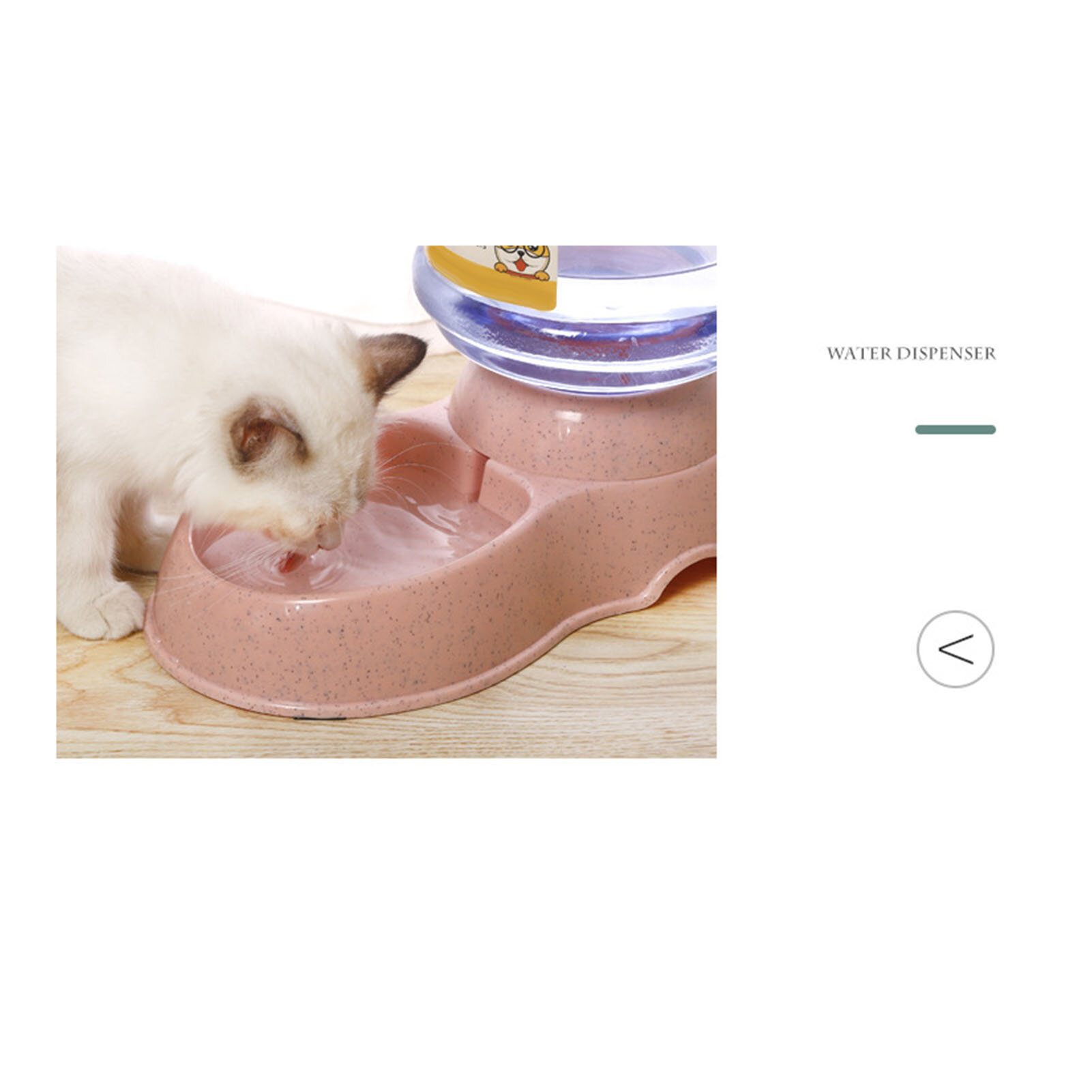 Automatic Pet Water Dispenser Large Capacity Bowl Detachable Non Slip for Dog 3.8L