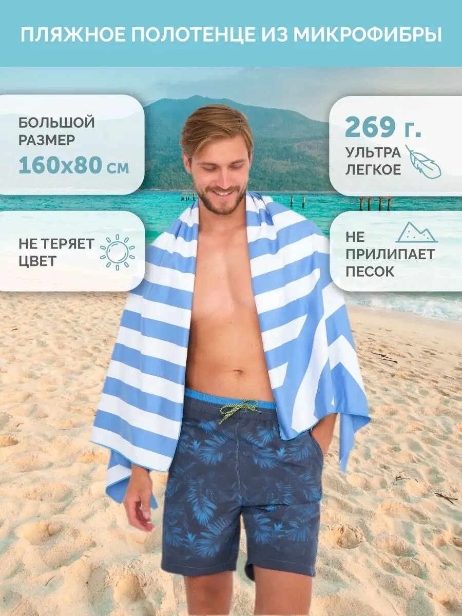 Пляжное полотенце из микрофибры