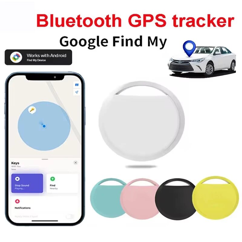Картинки Новый Bluetooth GPS-трекер Airtag для телефонов Android работают с Google Find My App Finder Smart Tag для Xiaomi Samsung 2025, White
