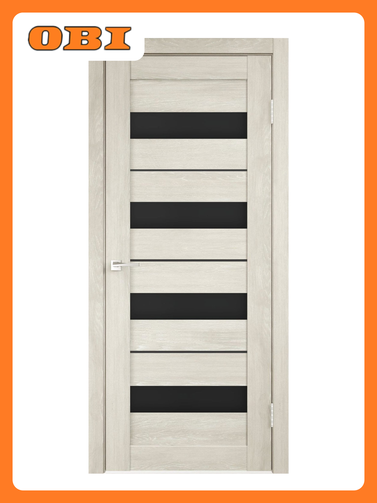 Межкомнатная дверь Бавария остекленная Дуб шале капучино 60х200 см