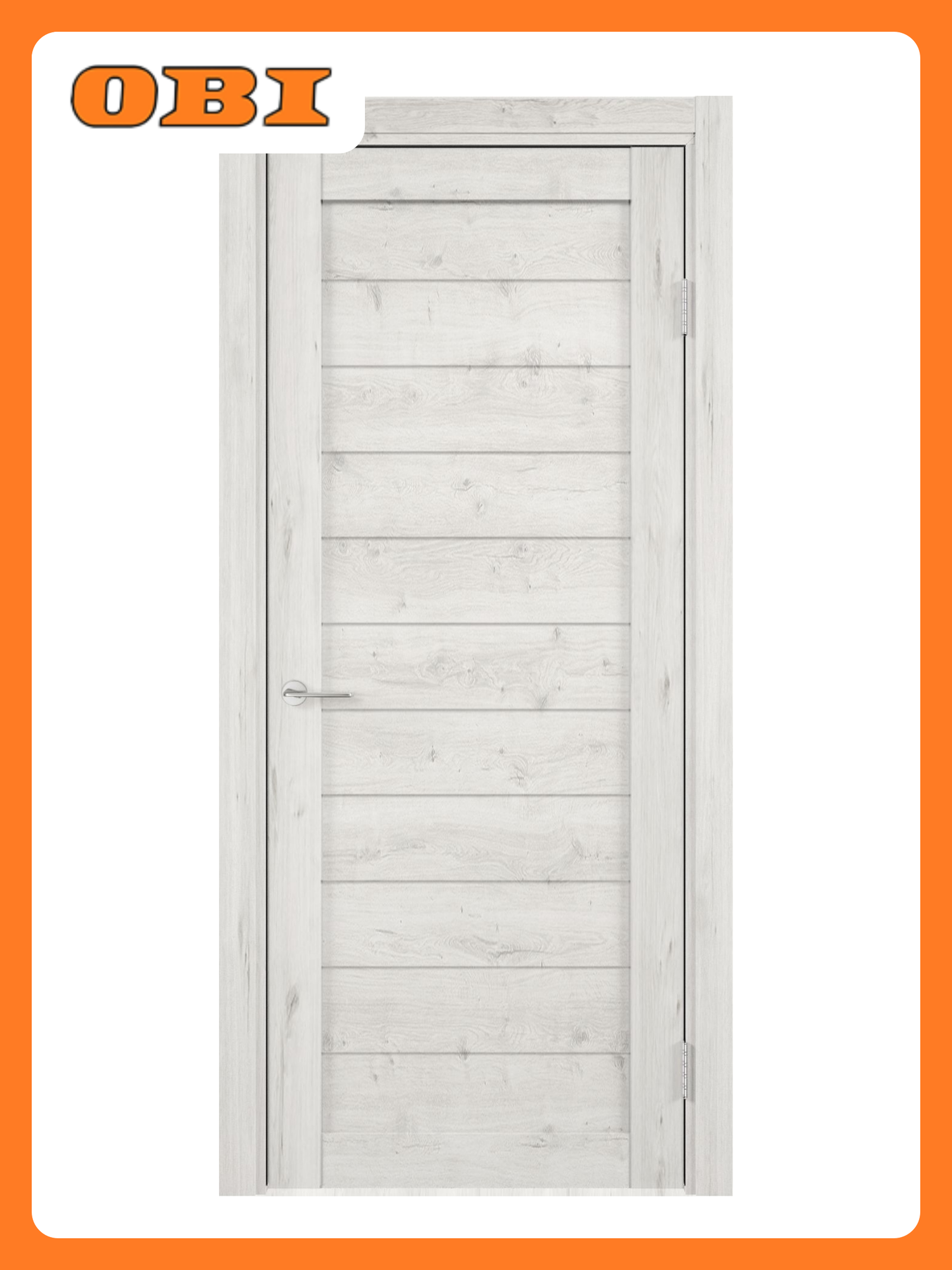 Дверное полотно глухое Бавария (16-1) 200x60 см ПВХ санторини белый