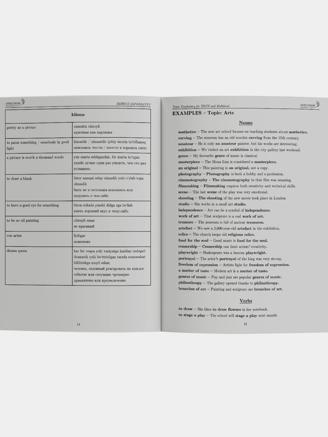 Книга Бехруза Сапарбаева "Topic vocabulary for IELTS and Multilevel", 288 стр, 2025 г. — фото 1