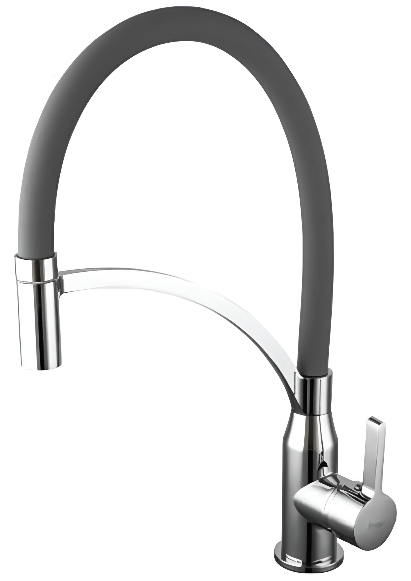 Смеситель кухонный Frap F4552, с гибким изливом, аэратор, серый