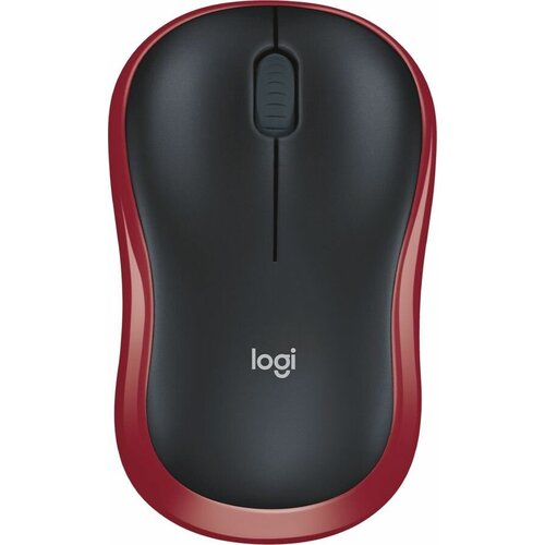 Мышь Logitech M185 оптическая беспроводная USB красный и черный 910-002237 277200₽