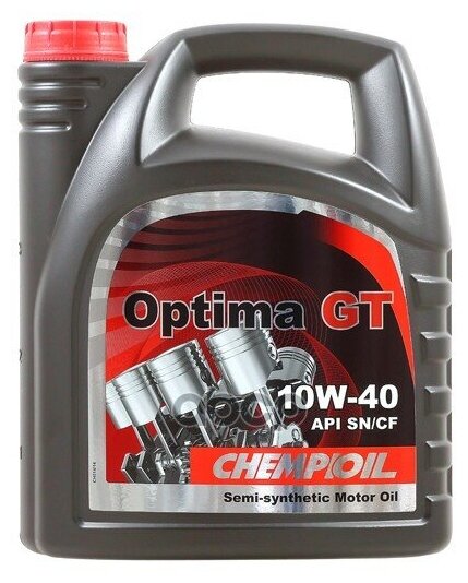 CHEMPIOIL 10w-40 Optima Gt Sn/Cf, A3/А3/B4, 4л (Полусинт. Мотор. Масло)