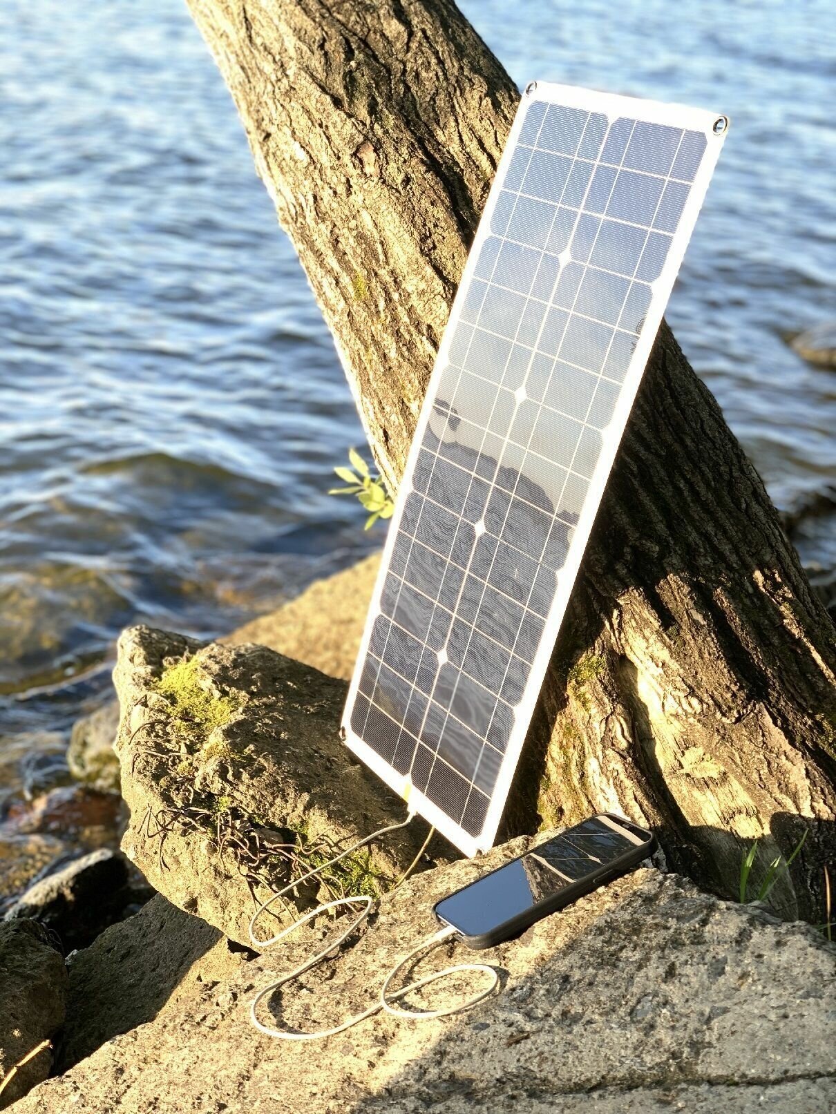 Монокристаллическая солнечная панель (батарея) 100Вт/ 18В/2 USB с контроллером на 30А/ Универсальная - фотография № 11