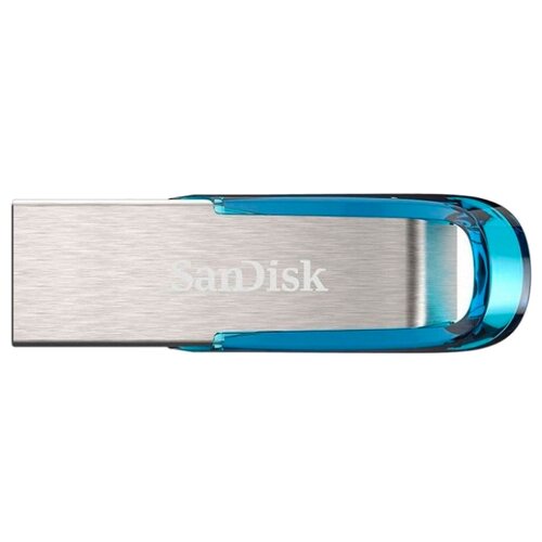 фото Флешка SanDisk Ultra Flair USB 3.0 128GB серебристый/синий