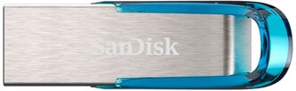 Флешка SanDisk Ultra Flair USB 3.0 64 GB, серебристый/синий