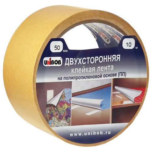 Клейкая лента универсальная UNIBOB 28213, 50 мм x 10 м