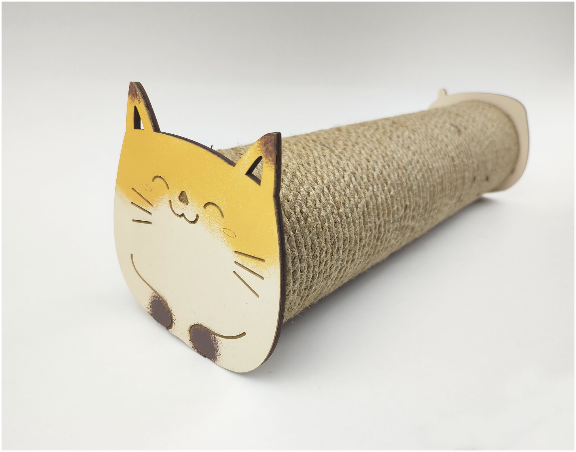 Когтеточка для кошки столбик джут + мята в подарок - фотография № 1