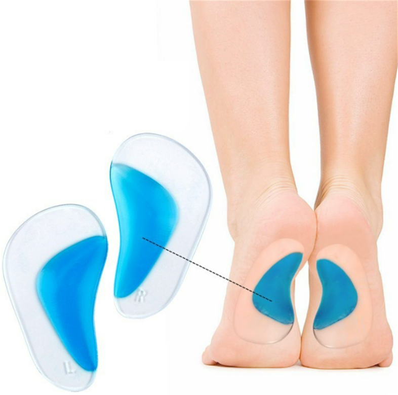 Супинаторы гелевые ортопедические полустельки от плоскостопия / вкладыши в обувь силиконовые стельки универсальный размер 35-46