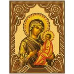 Алмазная мозаика с нанесенной рамкой Molly Тихвинская Божия Матерь 20х15 см - изображение