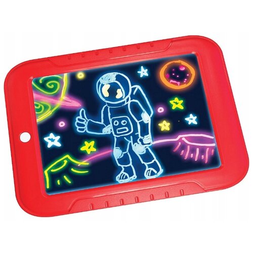 фото Планшет для рисования светом детский magic pad magic sketchpad красный