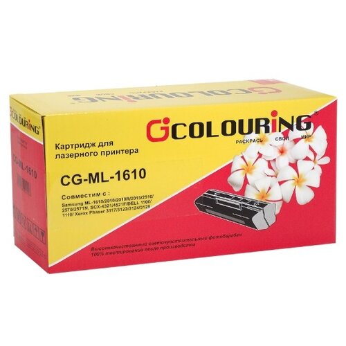 Картридж Colouring CG-ML-1610, 3000 стр, черный картридж netproduct n ml 1610d3 для samsung ml 1610 2010 2015 xerox ph 3117 3122 3k