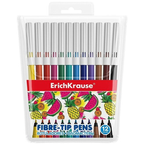 Фломастеры Erichkrause Washable 12 цветов